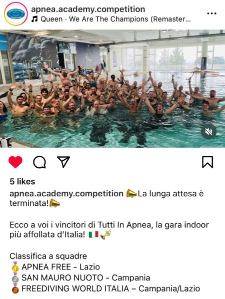 Tutti in Apnea 2024 Apnea Academy Competition